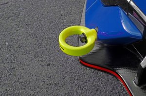 Honda Civic Touring Tow Hook Kit - Rear - Perrin Performance - Neon Yellow - `17-`21